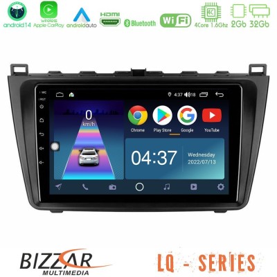 Bizzar LQ Series 4Core Android14 2+32GB Mazda 6 2008-2012 Navigation Multimedia Tablet 9
