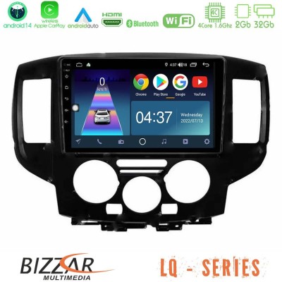 Bizzar LQ Series 4Core Android14 2+32GB Nissan NV200 Navigation Multimedia Tablet 9