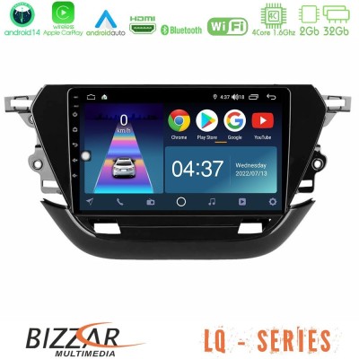 Bizzar LQ Series 4Core Android14 2+32GB Opel Corsa F 2019-2023 Navigation Multimedia Tablet 9