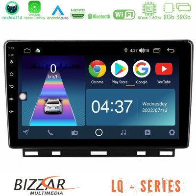 Bizzar LQ Series 4Core Android14 2+32GB Renault Clio 5 2020-2024 Navigation Multimedia Tablet 9