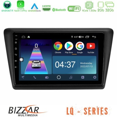 Bizzar LQ Series 4Core Android14 2+32GB Skoda Rapid 2013-2017 Navigation Multimedia Tablet 9
