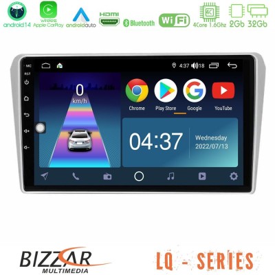Bizzar LQ Series 4Core Android14 2+32GB Toyota Avensis T25 02/2003–2008 Navigation Multimedia Tablet 9