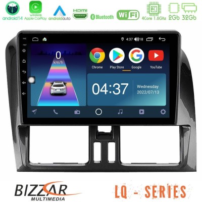 Bizzar LQ Series 4Core Android14 2+32GB Volvo XC60 2009-2012 Navigation Multimedia Tablet 9