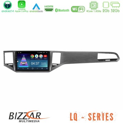 Bizzar LQ Series 4Core Android14 2+32GB    VW Sportsvan 2014-2020 Navigation Multimedia Tablet 9