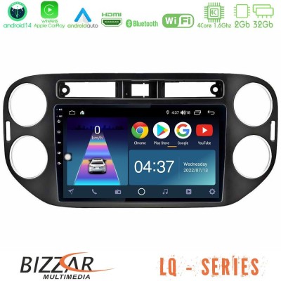 Bizzar LQ Series 4Core Android14 2+32GB VW Tiguan Navigation Multimedia Tablet 9