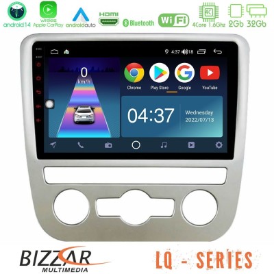 Bizzar LQ Series 4Core Android14 2+32GB VW Scirocco 2008 – 2014 Navigation Multimedia Tablet 9