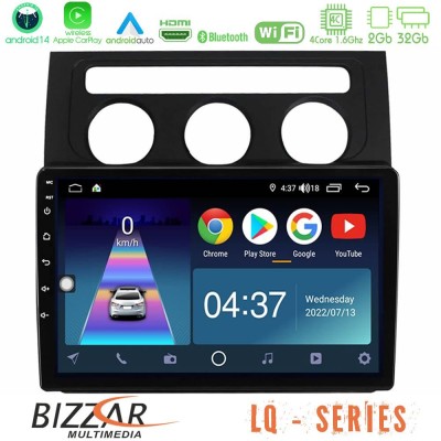 Bizzar LQ Series 4Core Android14 2+32GB    VW Touran 2003-2011 Navigation Multimedia Tablet 10