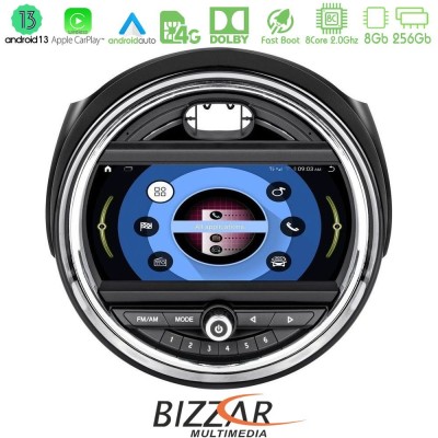 Bizzar OEM Mini Cooper F56 8core Android13 8+256GB Navigation Multimedia System 9