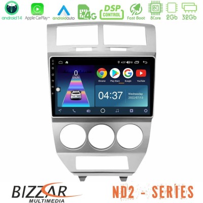 Bizzar ND2 Series 8Core Android14 2+32GB  Dodge Caliber 2006-2011 Navigation Multimedia Tablet 10