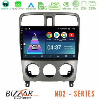 Bizzar ND2 Series 8Core Android14 2+32GB  Subaru Forester 2003-2007 Navigation Multimedia Tablet 9