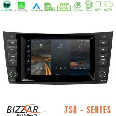Bizzar Mercedes E Class/CLS Class (W211/W219) 8core Android14 4+64GB Navigation Multimedia Deckless 7