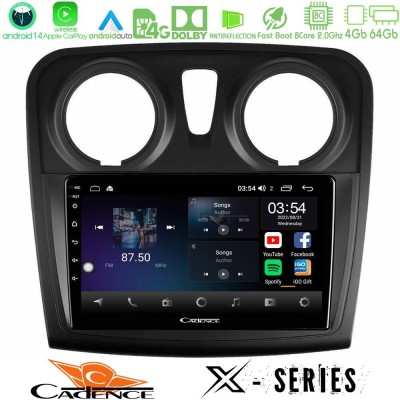 Cadence X Series Dacia Dokker 2014-2021 8core Android 14 4+64GB Navigation Multimedia Tablet 9