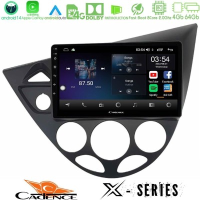 Cadence X Series Ford Focus 1999-2004 8core Android 14 4+64GB Navigation Multimedia Tablet 9