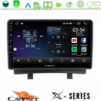 Cadence X Series Opel Zafira 8core Android 14 4+64GB Navigation Multimedia Tablet 9