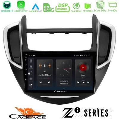 Cadence Z2 Series 8Core Android14 4+64GB  Chevrolet Trax 2013-2020 Navigation Multimedia Tablet 9