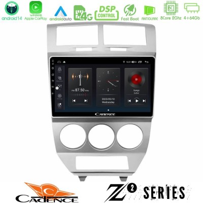 Cadence Z2 Series 8Core Android14 4+64GB  Dodge Caliber 2006-2011 Navigation Multimedia Tablet 10