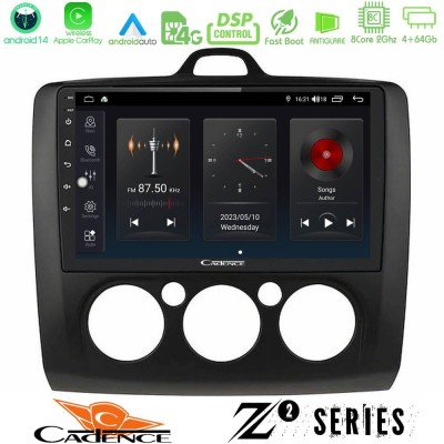 Cadence Z2 Series 8Core Android14 4+64GB  Ford Focus Manual AC Navigation Multimedia Tablet 9