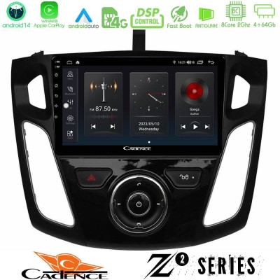 Cadence Z2 Series 8Core Android14 4+64GB  Ford Focus 2012-2018 Navigation Multimedia Tablet 9