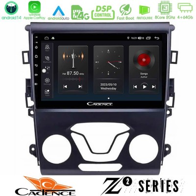 Cadence Z2 Series 8Core Android14 4+64GB  Ford Mondeo 2014-2017 Navigation Multimedia Tablet 9