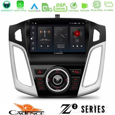 Cadence Z2 Series 8Core Android14 4+64GB Ford Focus 2012-2018 Navigation Multimedia Tablet 9