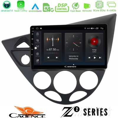 Cadence Z2 Series 8Core Android14 4+64GB  Ford Focus 1999-2004 Navigation Multimedia Tablet 9