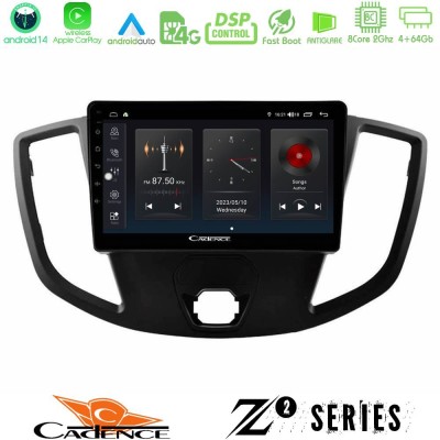 Cadence Z2 Series 8Core Android14 4+64GB  Ford Transit 2014-> Navigation Multimedia Tablet 9