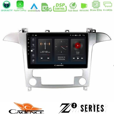 Cadence Z2 Series 8Core Android14 4+64GB  Ford S-Max 2006-2012 Navigation Multimedia Tablet 9