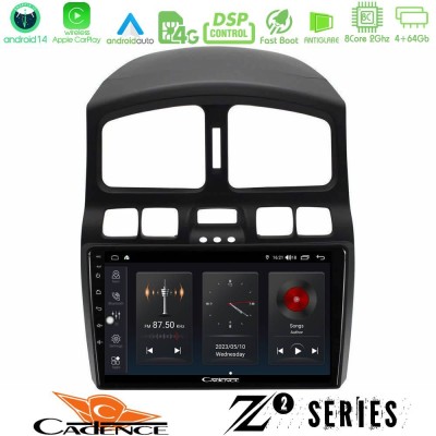 Cadence Z2 Series 8Core Android14 4+64GB Hyundai Santa Fe 2000-2006 Navigation Multimedia Tablet 9