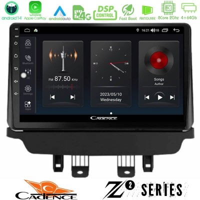 Cadence Z2 Series 8Core Android14 4+64GB  Mazda 2 2014-2021 Navigation Multimedia Tablet 9
