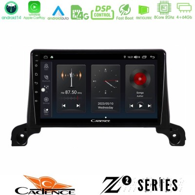 Cadence Z2 Series 8Core Android14 4+64GB  Peugeot 3008/5008 2017-2023 Navigation Multimedia Tablet 9