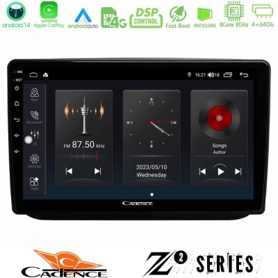 Cadence Z2 Series 8Core Android14 4+64GB  Skoda Fabia 2007-2014 Navigation Multimedia Tablet 10