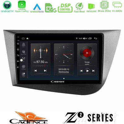 Cadence Z2 Series 8Core Android14 4+64GB  Seat Leon Navigation Multimedia Tablet 9
