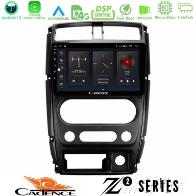 Cadence Z2 Series 8Core Android14 4+64GB  Suzuki Jimny 2007-2017 Navigation Multimedia Tablet 9