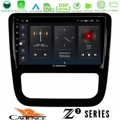Cadence Z2 Series 8Core Android14 4+64GB  VW Scirocco 2008-2014 Navigation Multimedia Tablet 9