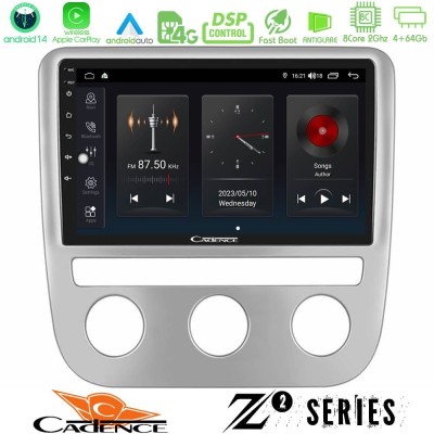 Cadence Z2 Series 8Core Android14 4+64GB  VW Scirocco 2008-2014 Navigation Multimedia Tablet 9