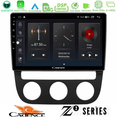 Cadence Z2 Series 8Core Android14 4+64GB  VW Jetta Navigation Multimedia Tablet 10