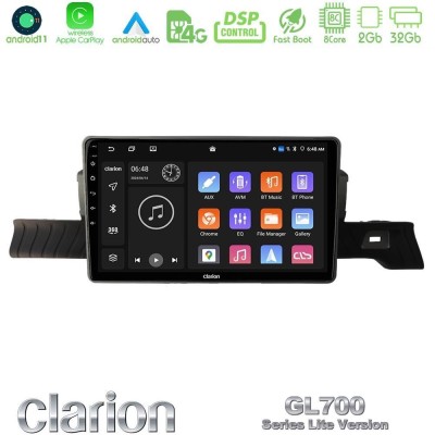 Clarion GL700 Lite Series 8Core Android11 2+32GB Citroen C3 You 2025-> Navigation Multimedia Tablet 9