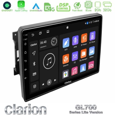 Clarion GL700 Lite Series 8Core Android11 2+32GB Chrysler / Dodge / Jeep Navigation Multimedia Tablet 10