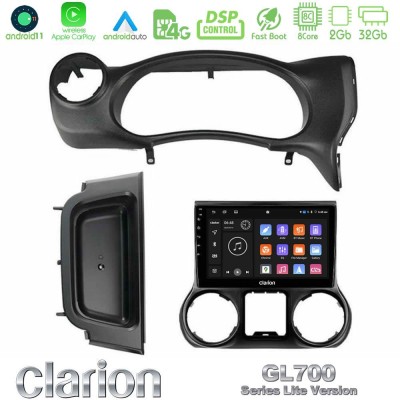Clarion GL700 Lite Series 8Core Android11 2+32GB Jeep Wrangler 2014-2017 Navigation Multimedia Tablet 10