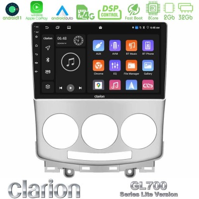 Clarion GL700 Lite Series Mazda 5 2004-2010 8Core Android11 2+32GB Navigation Multimedia Tablet 9