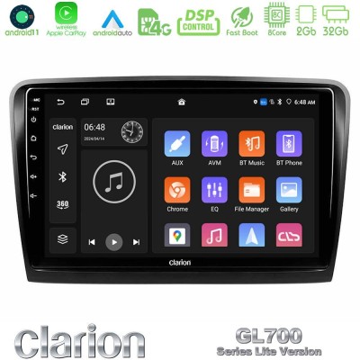 Clarion GL700 Lite Series 8Core Android11 2+32GB Skoda Superb 2008-2015 Navigation Multimedia Tablet 10