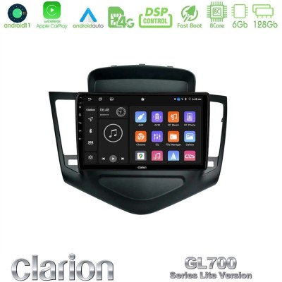 Clarion GL700 Lite Series 8Core Android11 6+128GB Chevrolet Cruze 2009-2012 Navigation Multimedia Tablet 9