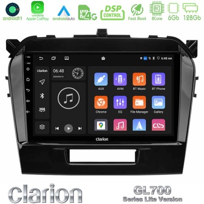 Clarion GL700 Lite Series 8Core Android11 6+128GB Suzuki Vitara 2015-2024 Navigation Multimedia Tablet 9