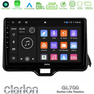Clarion GL700 Lite Series 8Core Android11 6+128GB Toyota Yaris 2020-> Navigation Multimedia Tablet 10