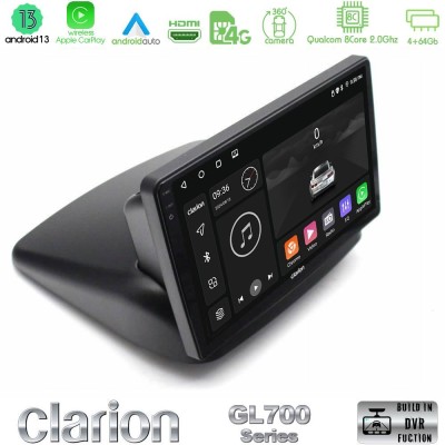 Clarion GL700 Series 8Core Android13 4+64GB Fiat Doblo 2002-2009 Navigation Multimedia Tablet 10
