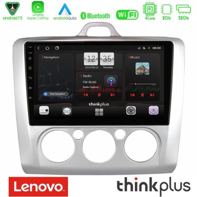 Lenovo Thinkplus Series 4Core Android15 2+32GB  Ford Focus Manual AC Navigation Multimedia Tablet 9