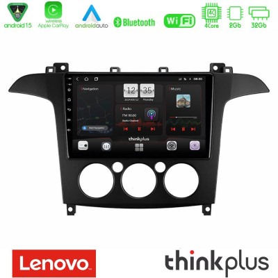 Lenovo Thinkplus Series 4Core Android15 2+32GB  Ford S-Max 2006-2008 (manual A/C) Navigation Multimedia Tablet 9