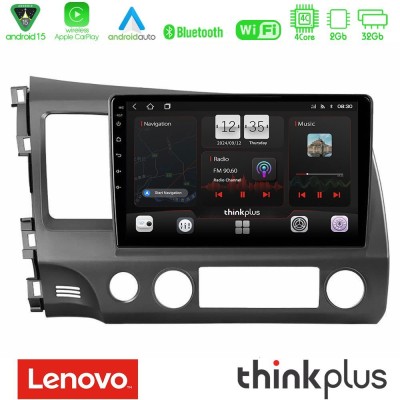 Lenovo Thinkplus Series 4Core Android15 2+32GB  Honda Civic 2006-2011 Navigation Multimedia Tablet 9