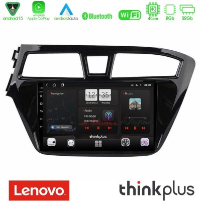 Lenovo Thinkplus Series 4Core Android15 2+32GB  Hyundai i20 2014-2018 Navigation Multimedia Tablet 9