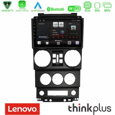 Lenovo Thinkplus Series 4Core Android15 2+32GB  Jeep Wrangler 2008-2010 Navigation Multimedia Tablet 9